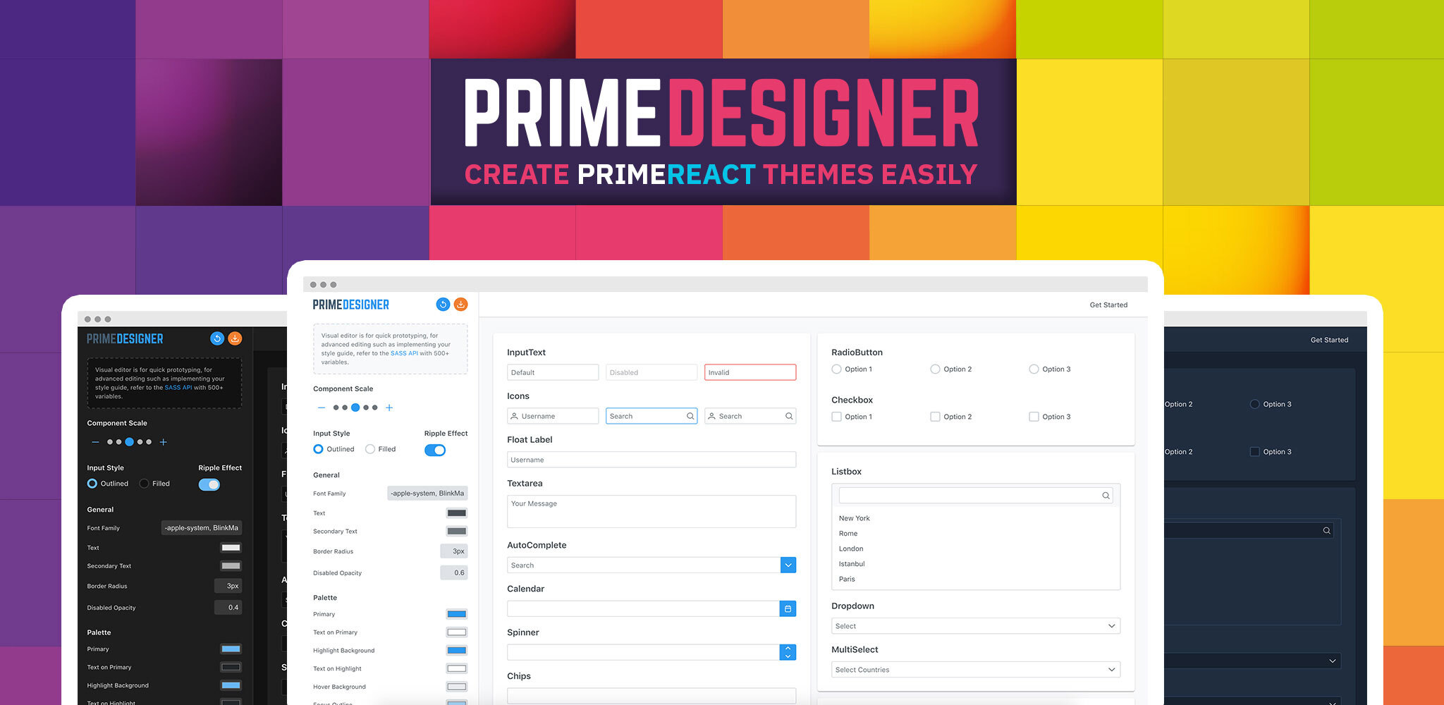 PrimeReact Designer